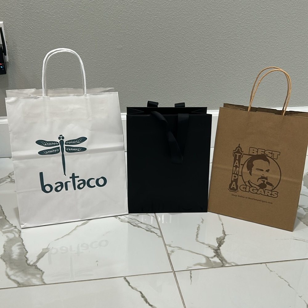 Authentic bar taco, Edition Hotel and Best Tampa Cigars Paper Gift Bags (3)